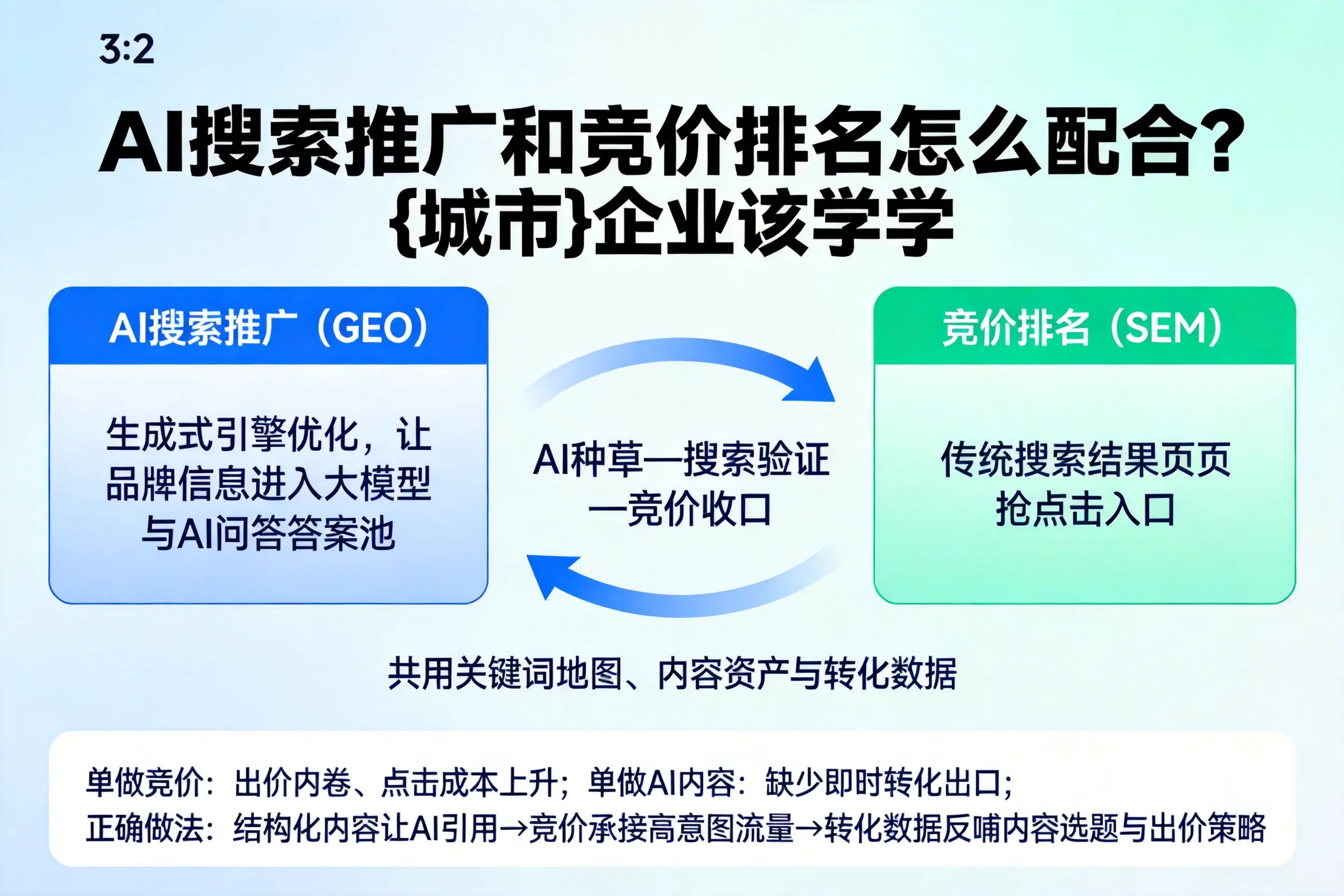 AI搜索推广和竞价排名怎么配合?陕西企业该学学