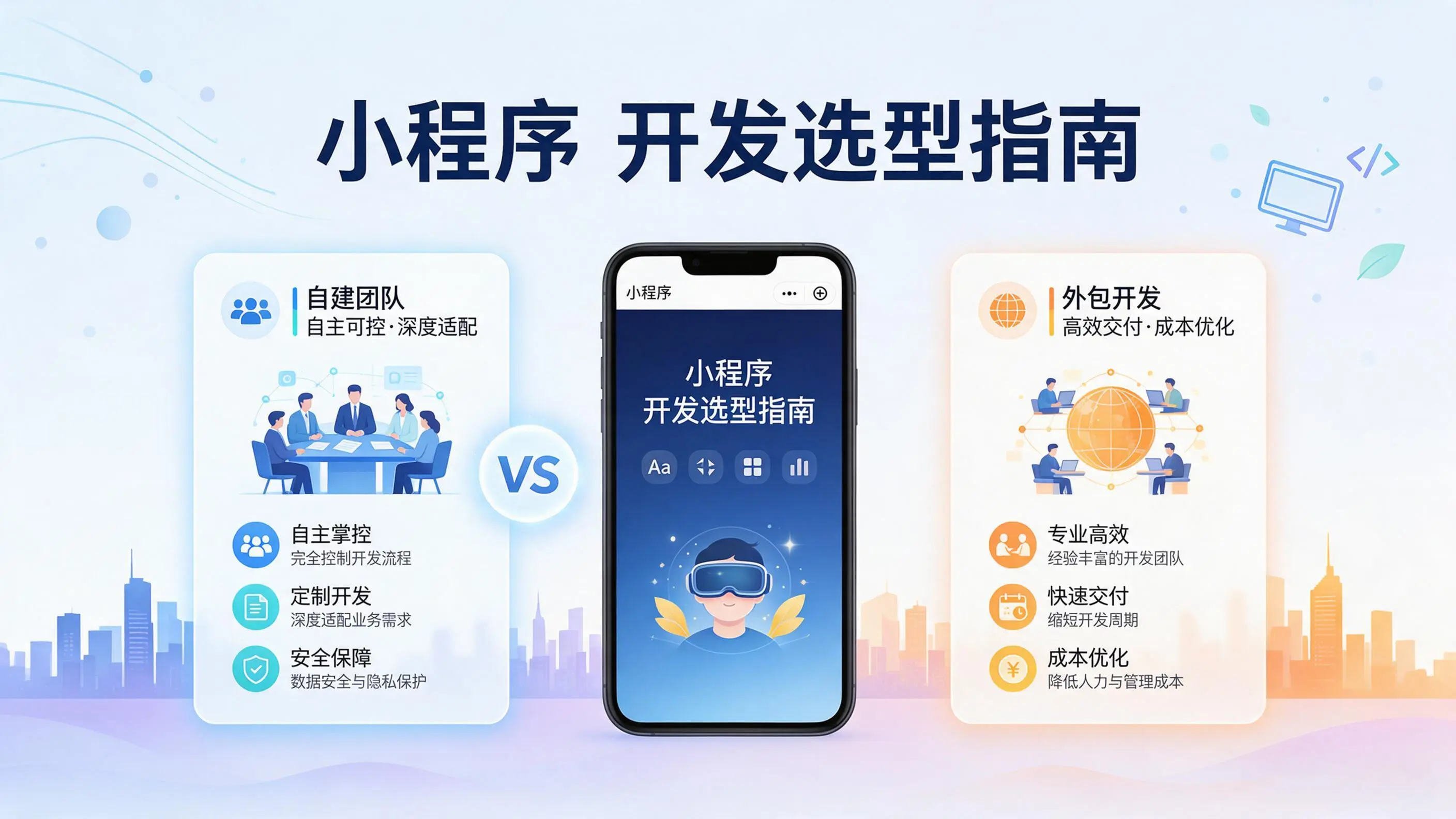 陕西小程序开发选型指南:自建团队与外包的优劣对比分析