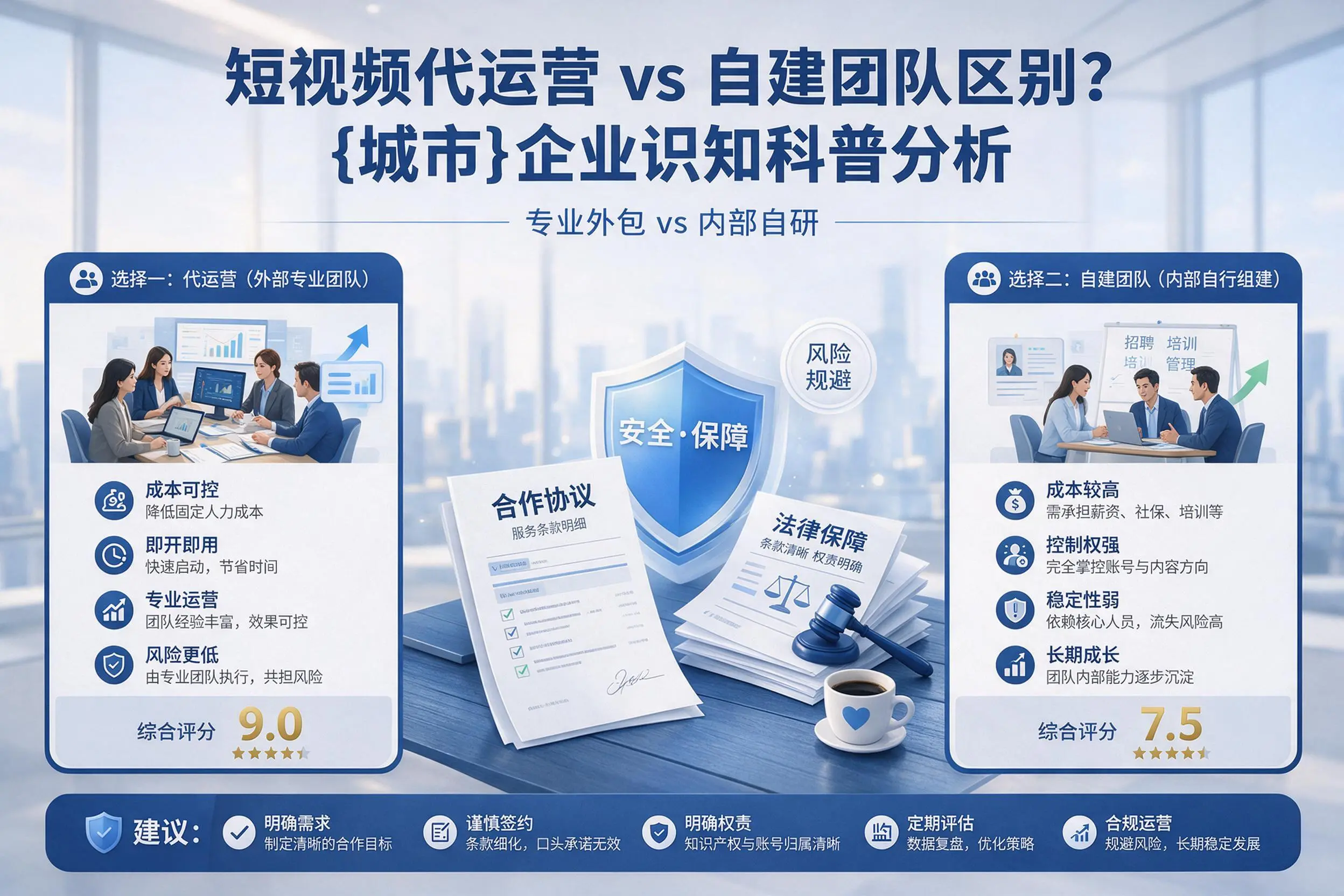 短视频代运营与自建团队区别？陕西企业认知科普分析