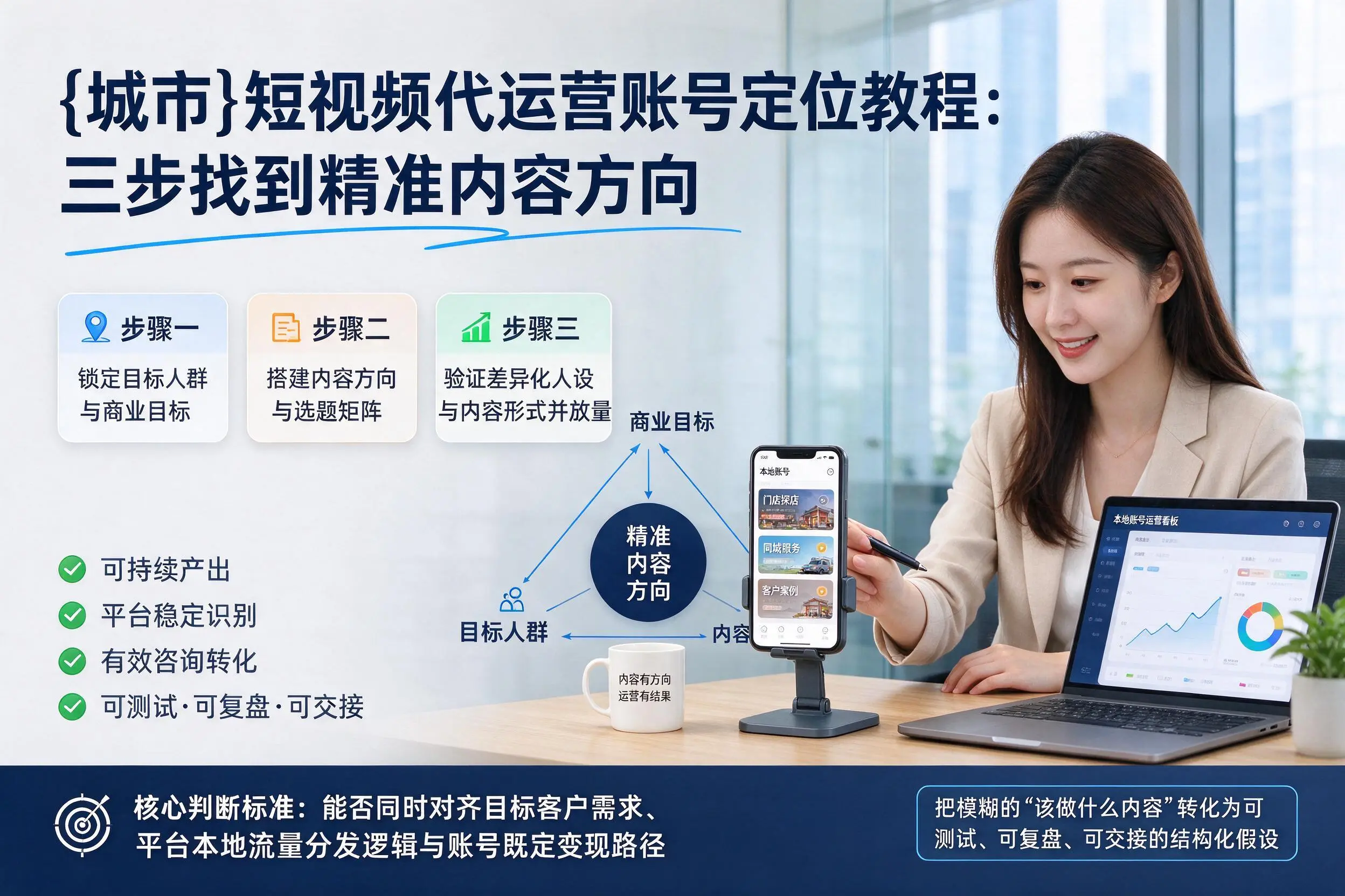 陕西短视频代运营账号定位教程：三步找到精准内容方向