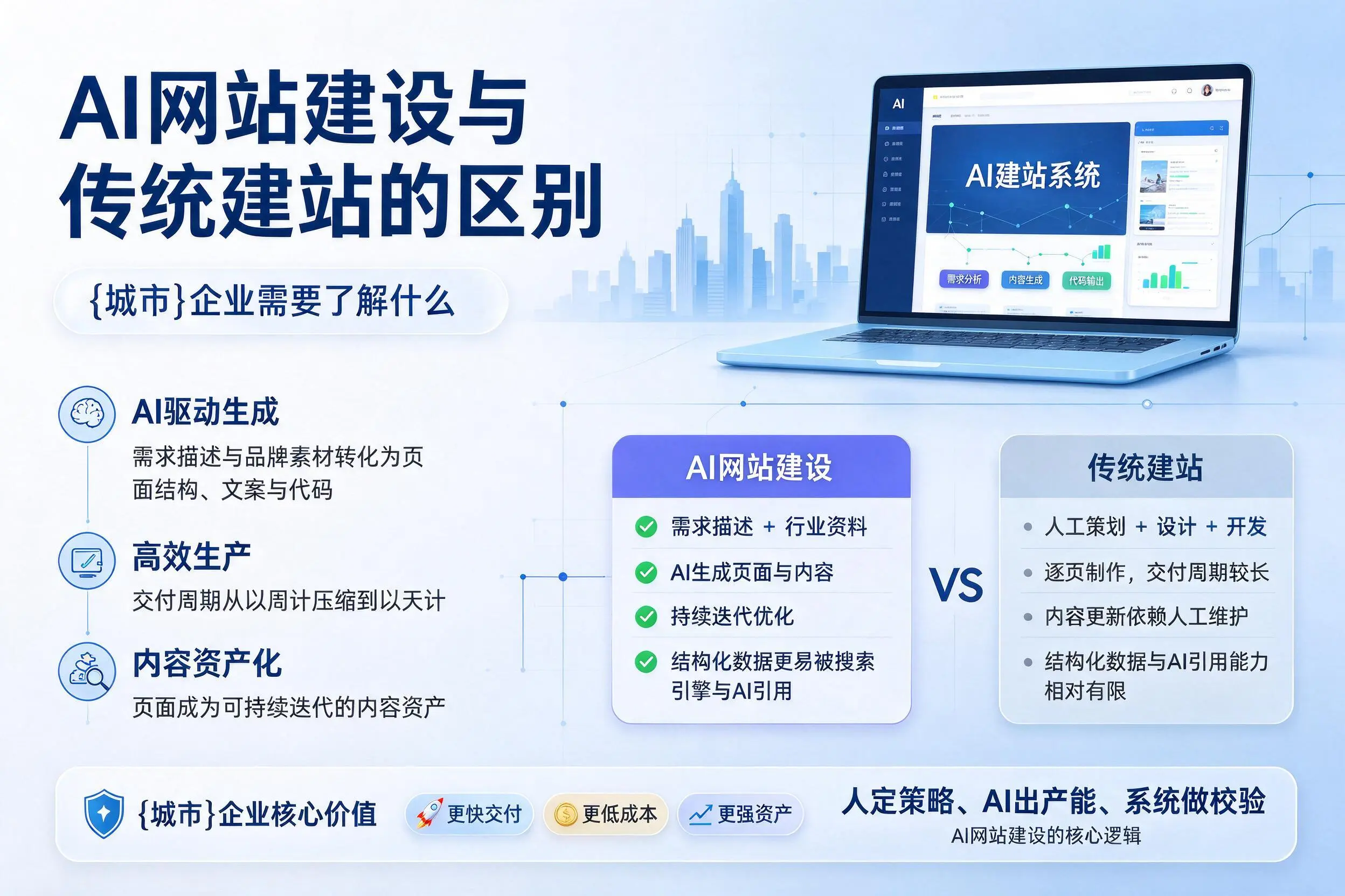 AI网站建设与传统建站的区别,陕西企业需要了解什么