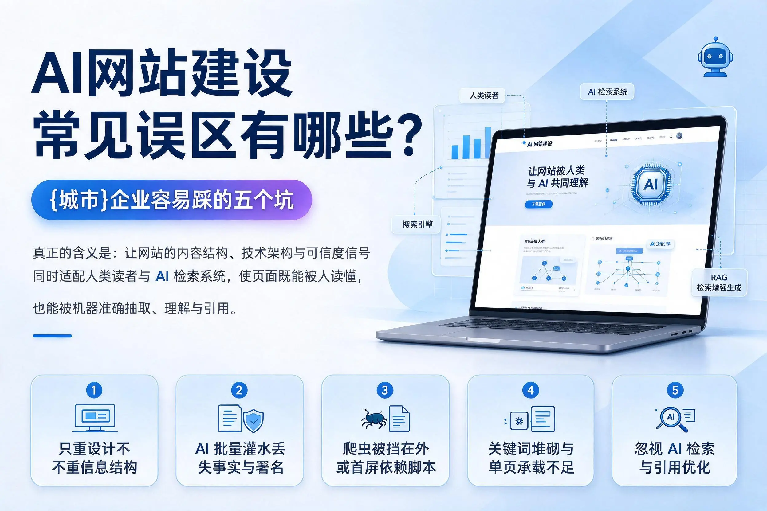 AI网站建设常见误区有哪些？陕西企业容易踩的五个坑