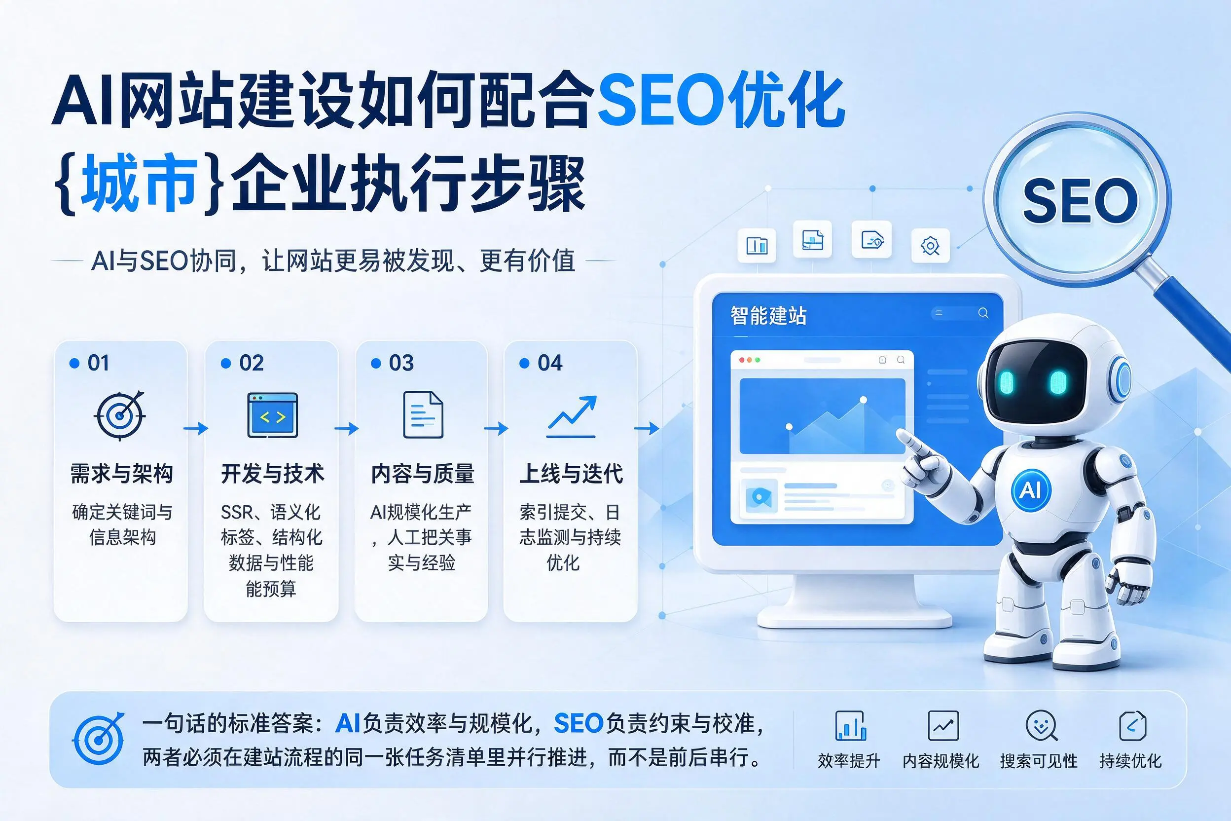 AI网站建设如何配合SEO优化，陕西企业执行步骤