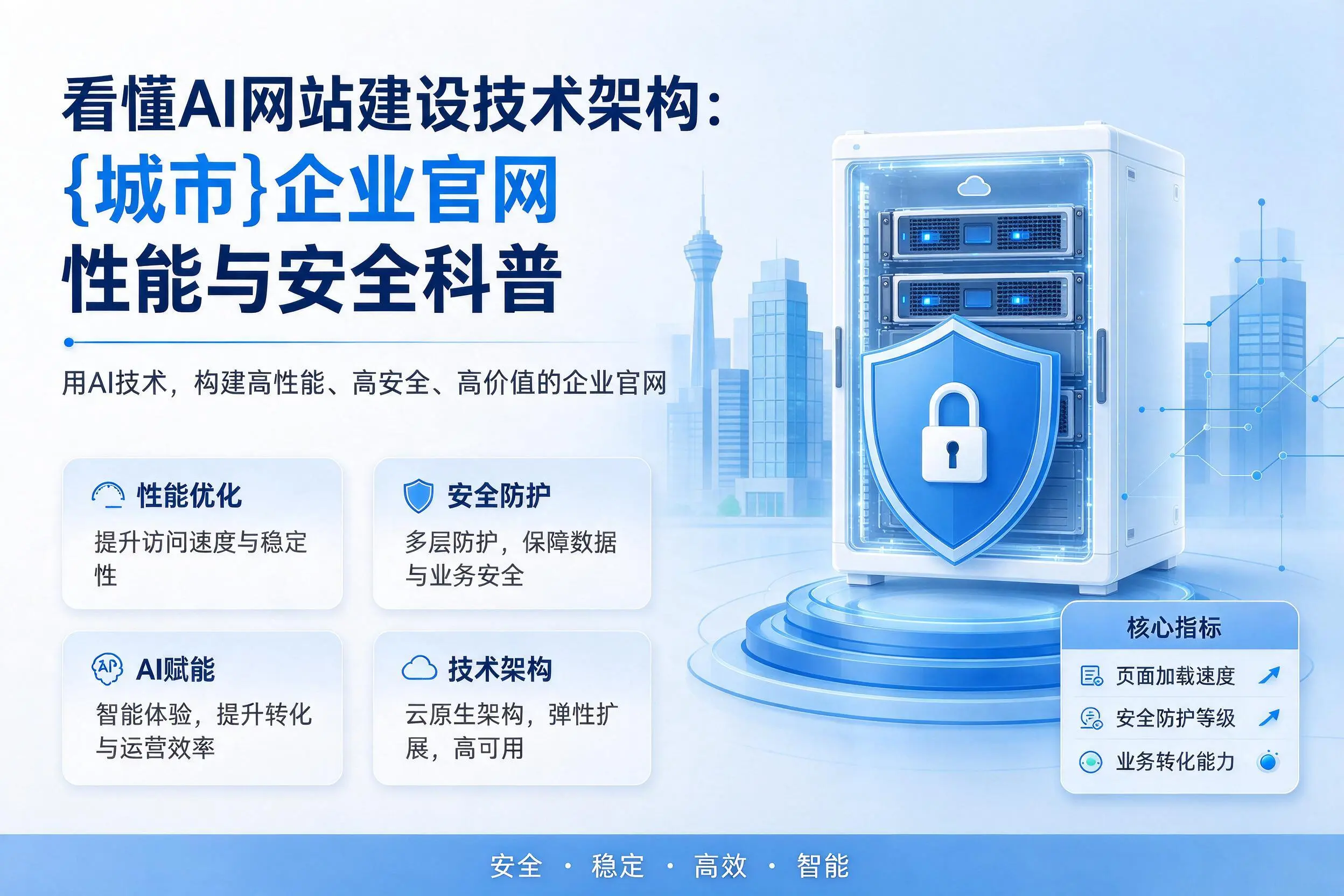 看懂AI网站建设技术架构：陕西企业官网性能与安全科普