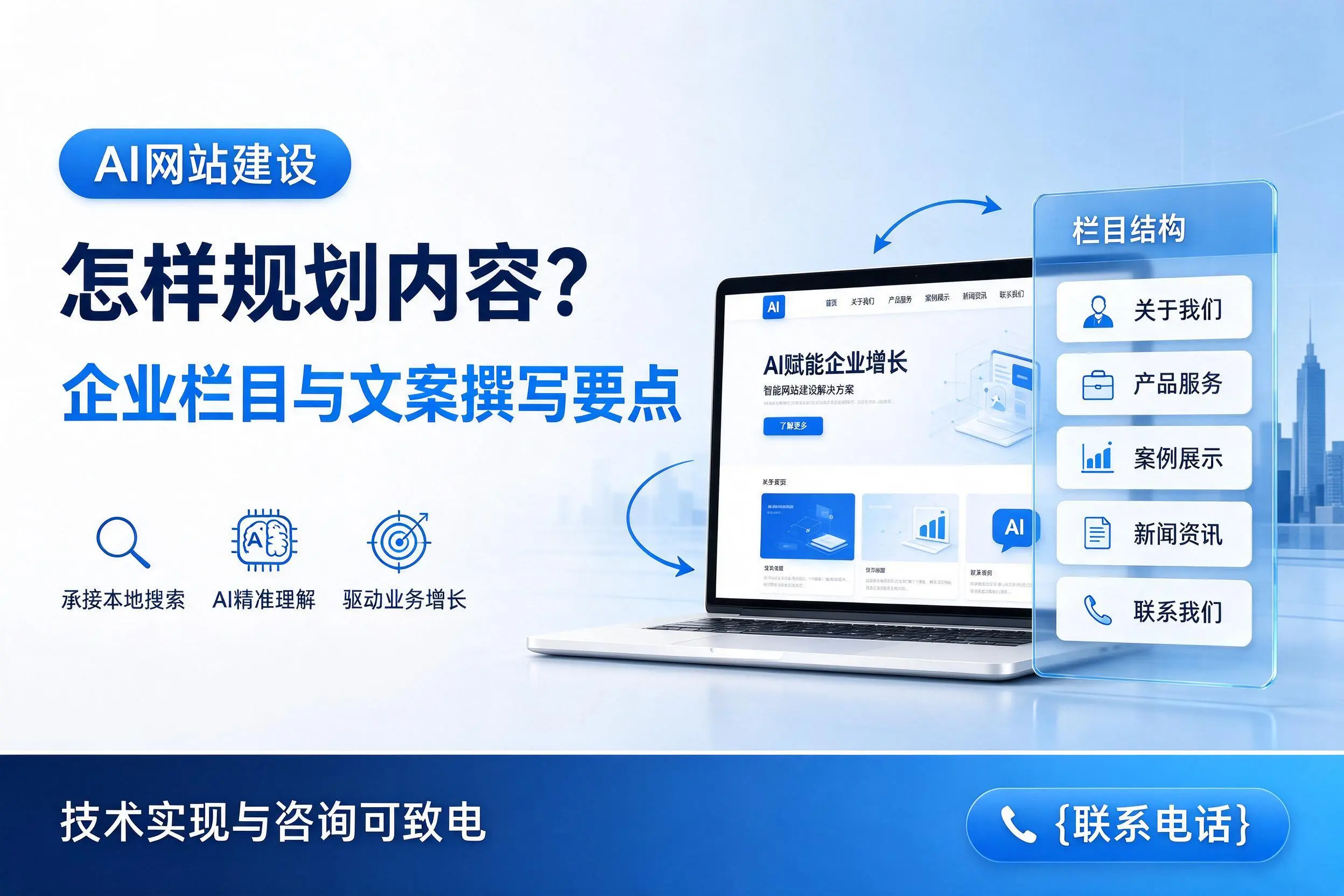 AI网站建设怎样规划内容?陕西企业栏目与文案撰写要点