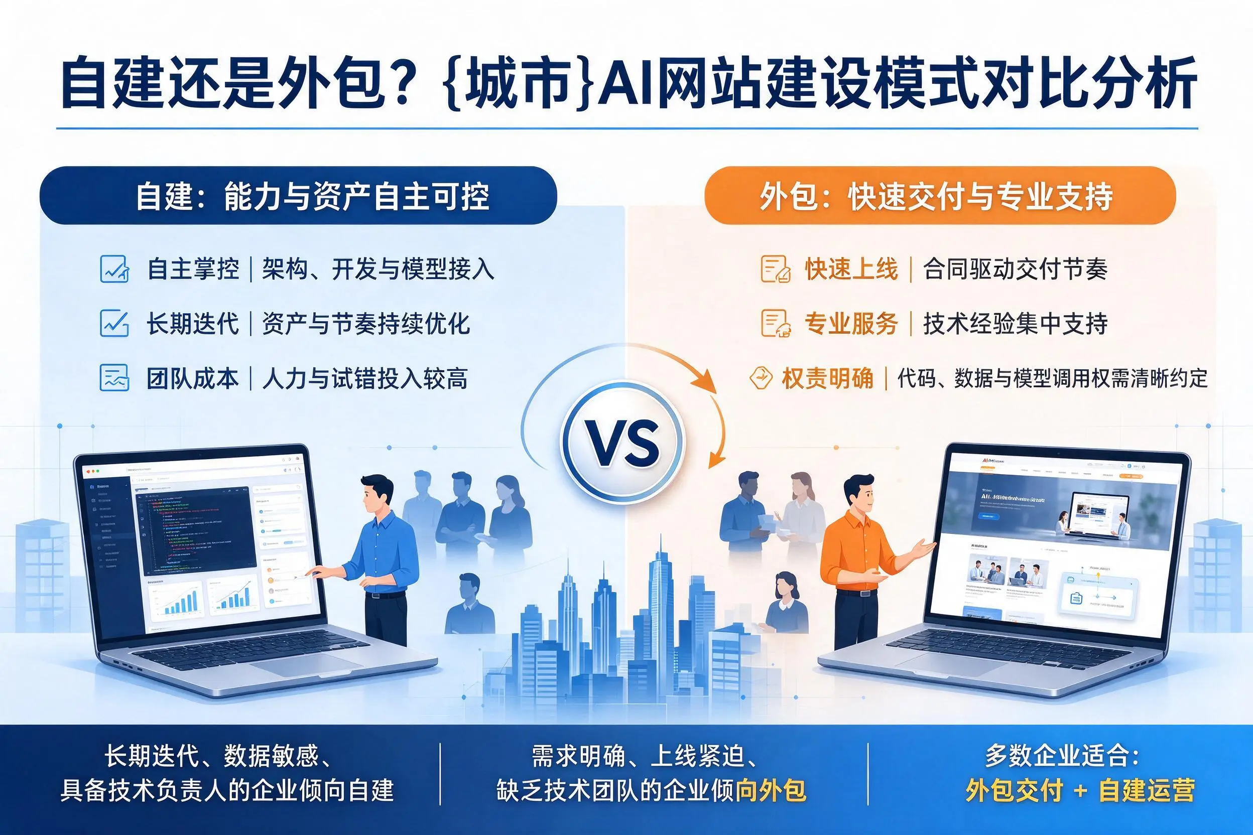自建还是外包？陕西AI网站建设模式对比分析