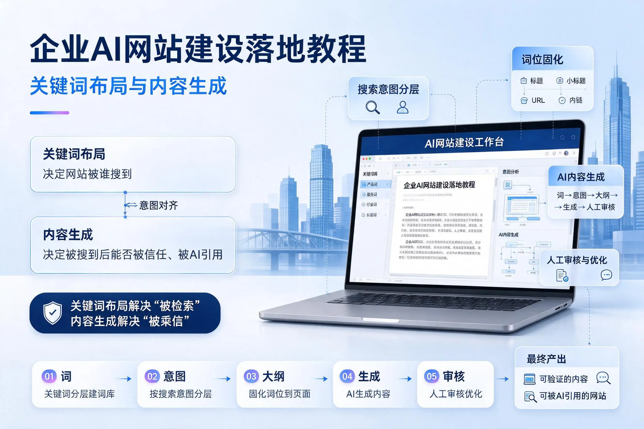 陕西企业AI网站建设落地教程:关键词布局与内容生成