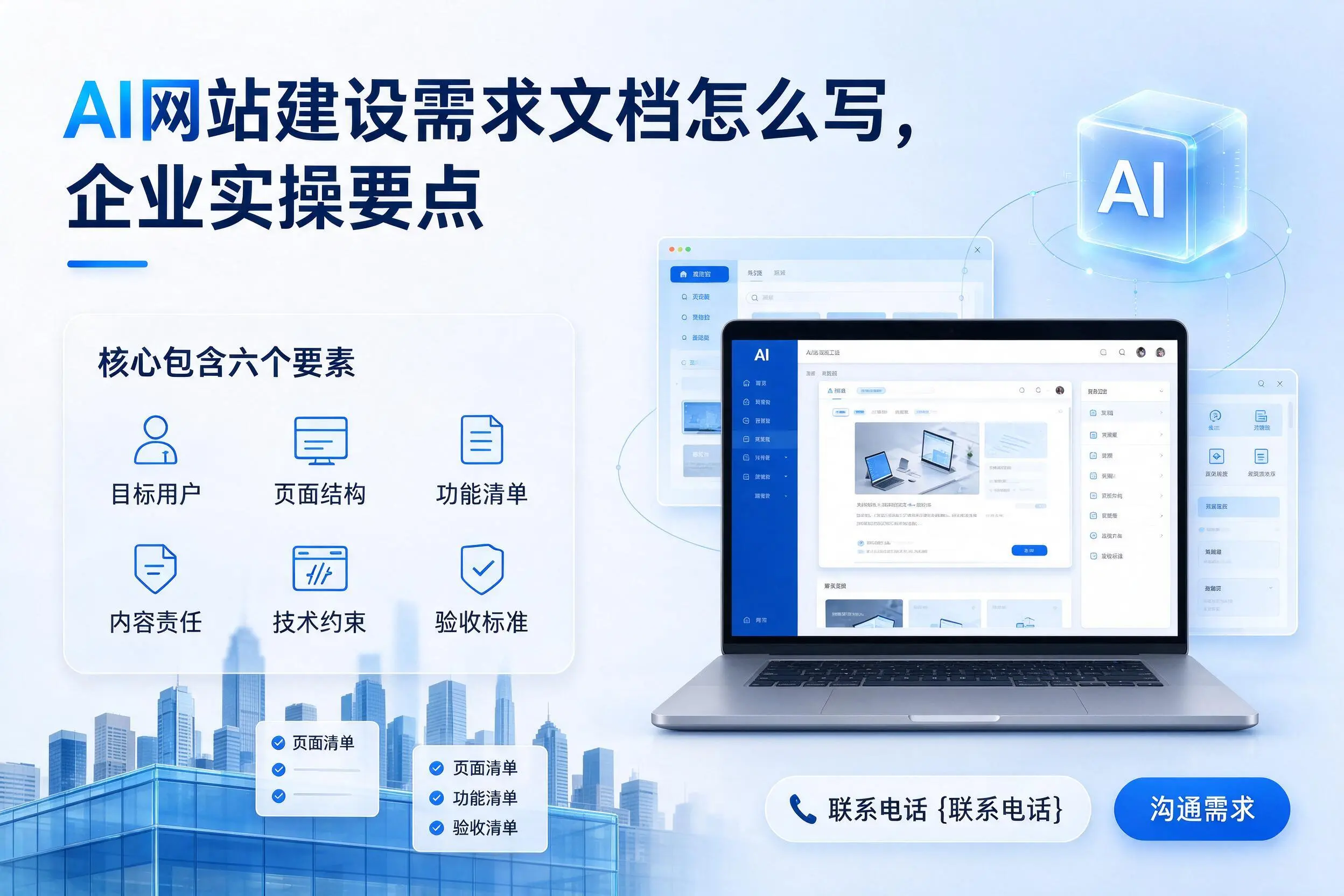 AI网站建设需求文档怎么写，陕西企业实操要点