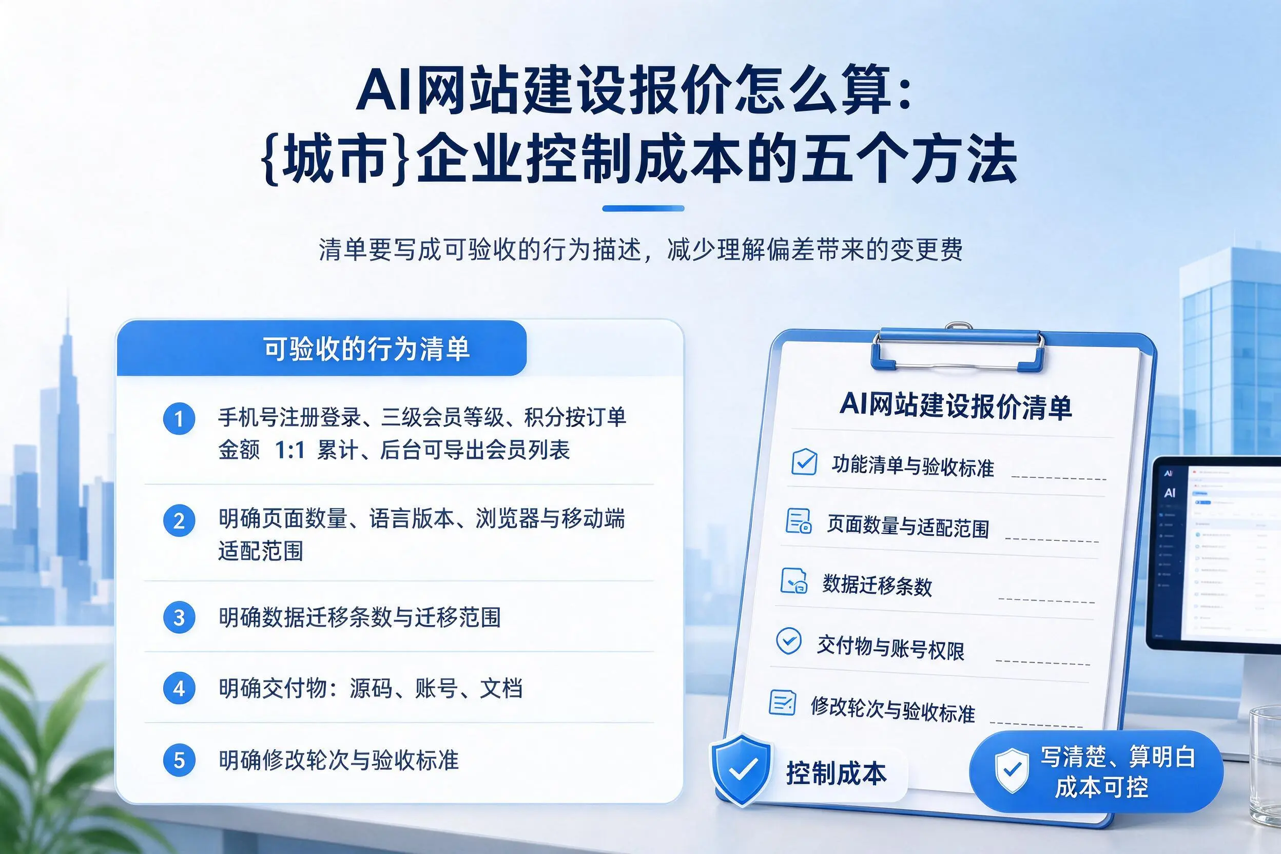 AI网站建设报价怎么算：陕西企业控制成本的五个方法